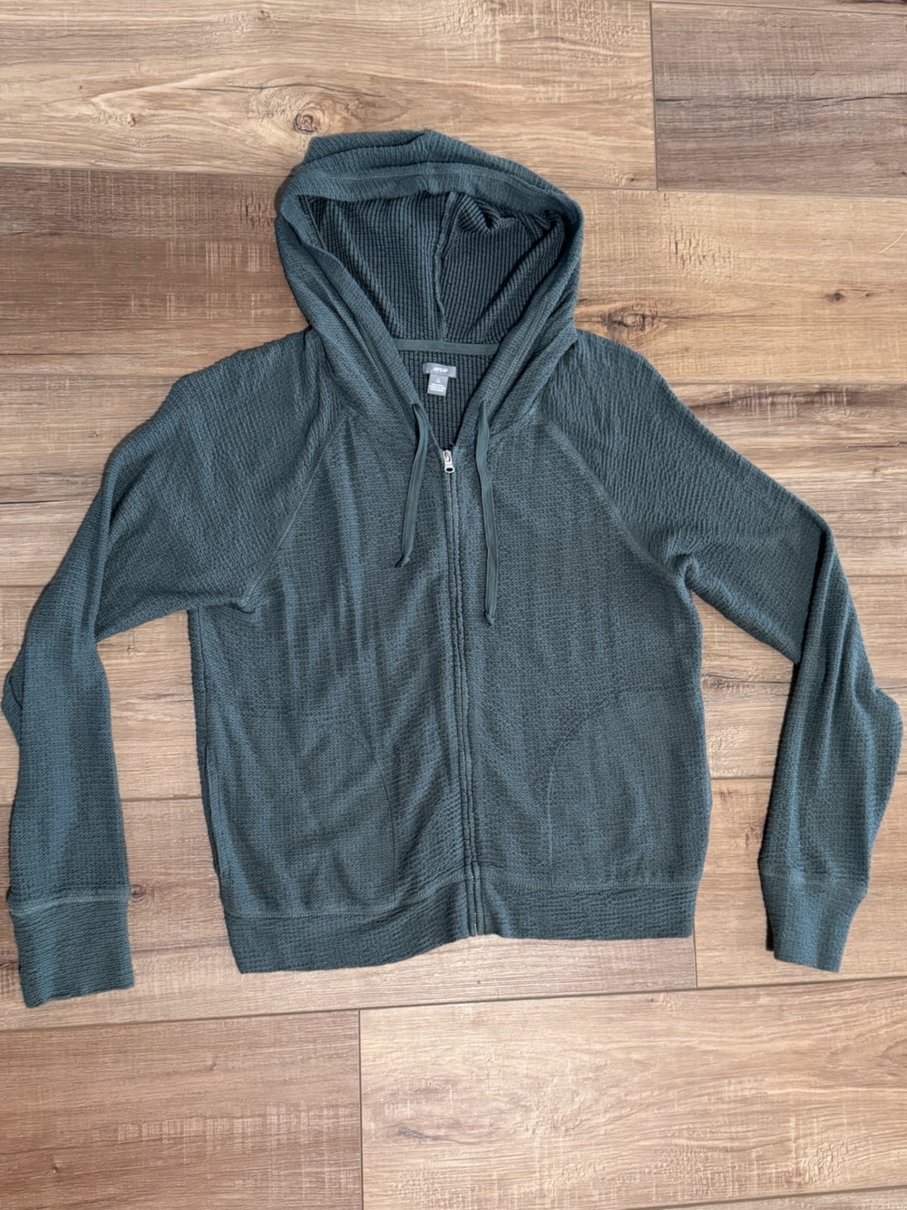 aerie Women’s Zip-Up Hooded Sweater Jacket - Teal Green